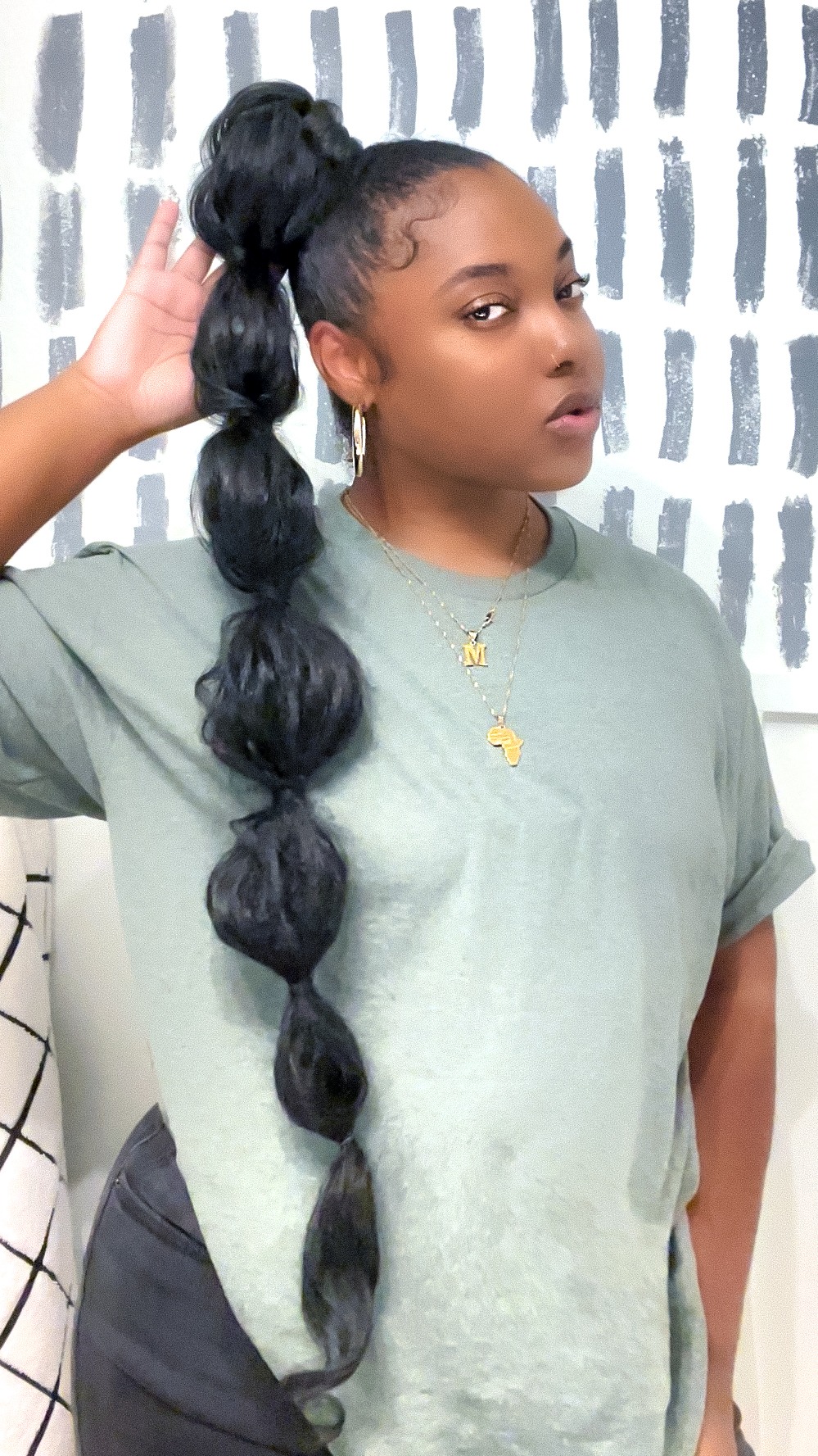 bubble braids, bubble ponytail, 