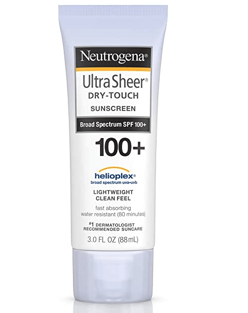 Neutrogena Ultra Sheer Dry-Touch Sunscreen SPF 100+ - 13 best sunscreens 2023